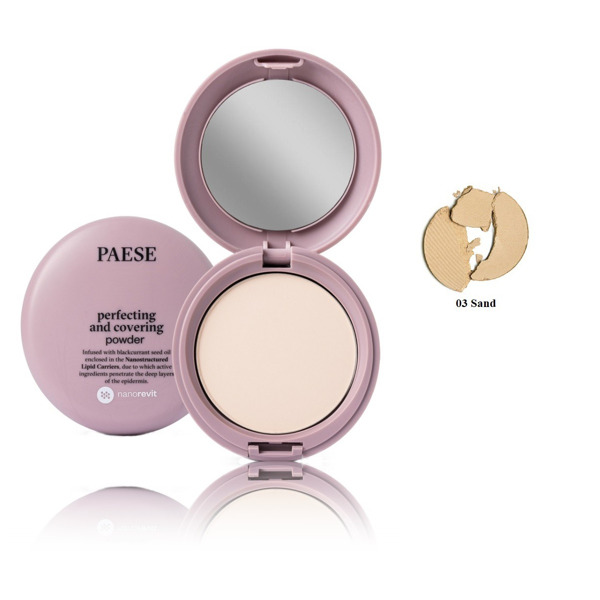 Компактна пудра тонуюча Paese Perfecting And Covering Powder Nanorevit №(03) sand 9 г 455грн.