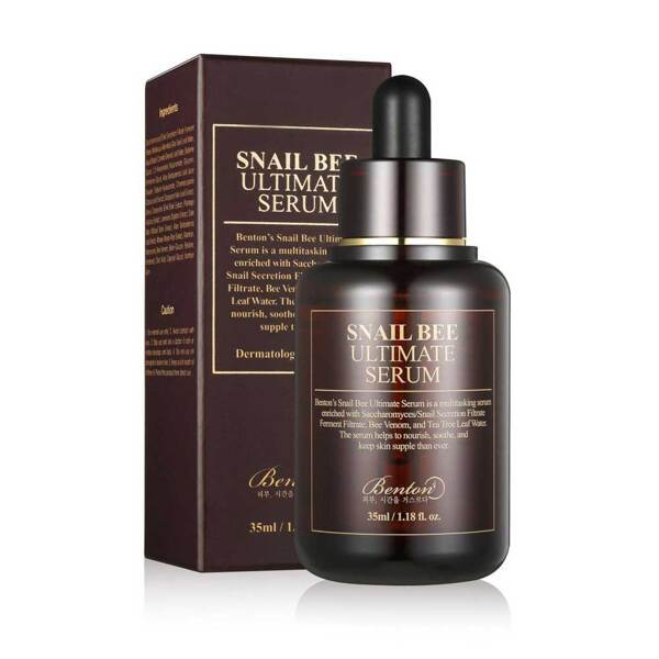 Сироватка з муцином равлика і отрутою бджоли Benton Snail Bee Ultimate Serum 35 мл 990грн.