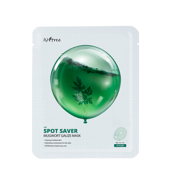 Маска для обличчя марлева з екстрактом полину Isntree Spot Saver Mugwort Gauze Mask 23 г 95грн.