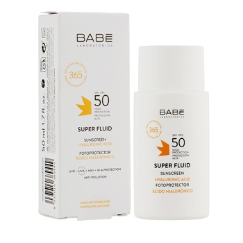 Сонцезахисний супер флюїд SPF 50 для всіх типів шкіри BABE Cream SPF 50 50 мл