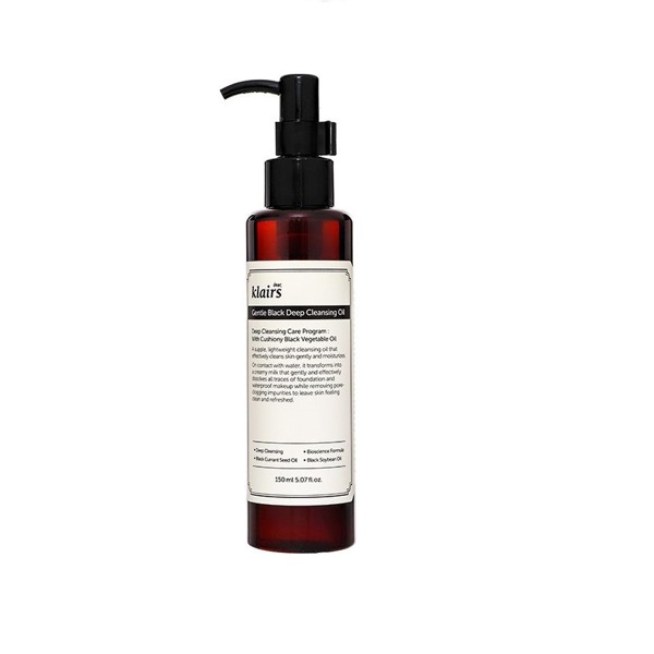 Гідрофільна олія для глибокого очищення Dear, Klairs Gentle Black Deep Cleansing Oil 150 мл 1150грн.