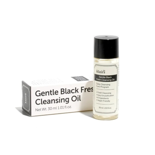 Гідрофільна олія для делікатного очищення Dear, Klairs Gentle Black Fresh Cleansing Oil 30 мл 415грн.