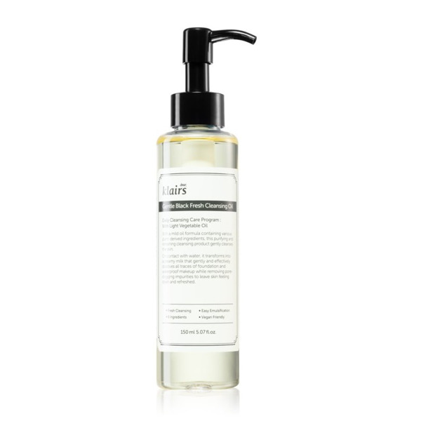 Гідрофільна олія для глибокого очищення Dear, Klairs Gentle Black Fresh Cleansing Oil 150 мл 1150грн.
