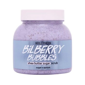 Цукровий скраб з олією ши і перлітом Hollyskin Bilberry Bubbles 300 мл 