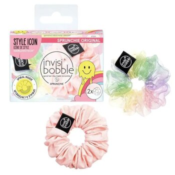 Резинка-браслет для волосся  invisibobble SPRUNCHIE Duo Retro Dreamin Hue-Man Love 2 шт