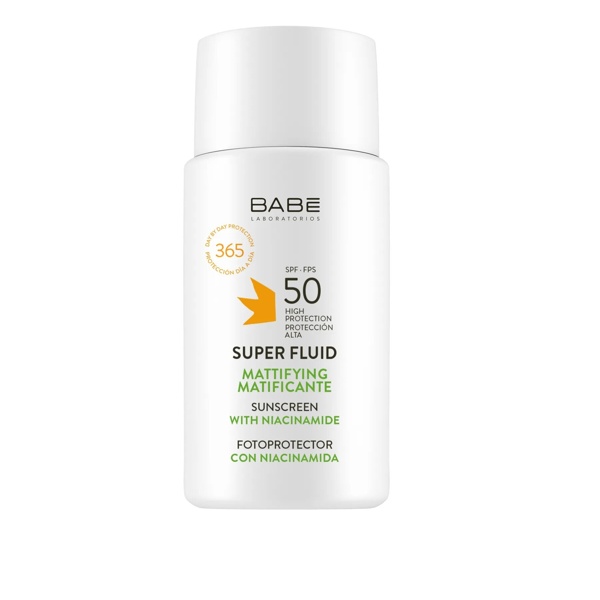 Сонцезахисний супер флюїд SPF 50 з матуючим ефектом BABE Cream SPF 50 50 мл 615грн.