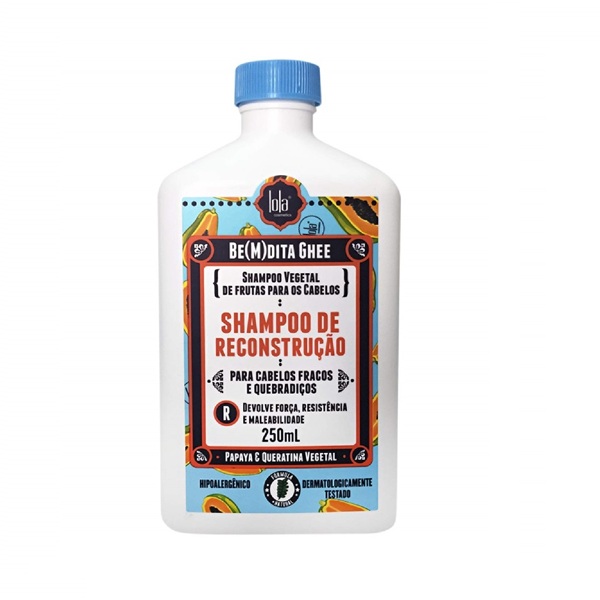 Шампунь для реконструкції волосся LOLA from RIO Be(M)Dita Ghee Reconstrrucao Papaya E Queratine Vegetal Shampo 250 мл