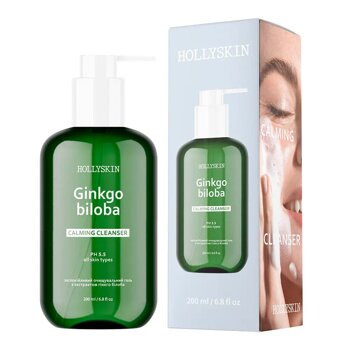 Заспокійливий очищувальний гель з ектрактом гінкго білоба Hollyskin Ginkgo Biloba 200 мл