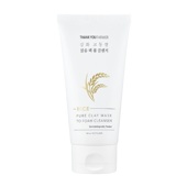 Пінка для вмивання з екстрактом рису та каоліном THANK YOU FARMER Rice Pure Clay Mask to Foam Cleanser 150 ml
