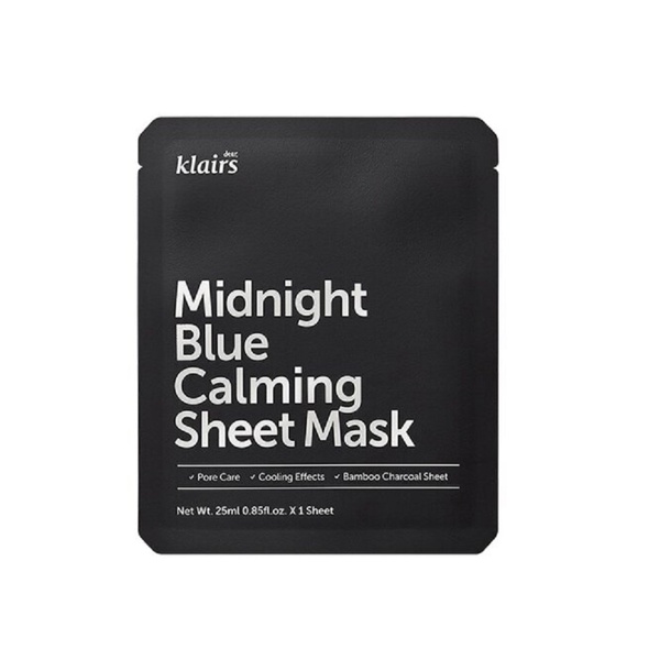 Заспокійлива тканинна маска Dear Klairs Midnight Blue Calming Sheet Mask 25 мл 167грн.