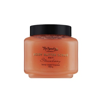 Батер-скраб для тіла 2 в 1 Полуниця Top Beauty 400 г