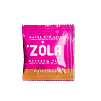 Фарба для брів в саше з колагеном Zola Eyebrow Tint With Collagen 01 Light Brown 5 мл