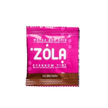 Фарба для брів в саше з колагеном Zola Eyebrow Tint With Collagen 03 Brown 5 мл