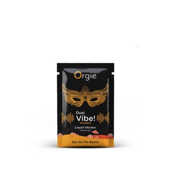 Рідкий вібратор 3 з 10 коктейль Секс на пляжі  Dual Vibe Kissable 1 мл