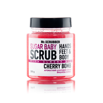 Цукровий скраб для тіла Mr.Scrubber Sugar baby Cherry Bomb для всіх типів шкіри 300 г