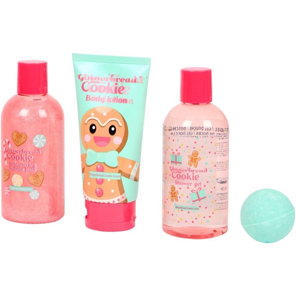 Новорічний подарунковий набір Пряниковий будиночок 200*200*120 мл-1