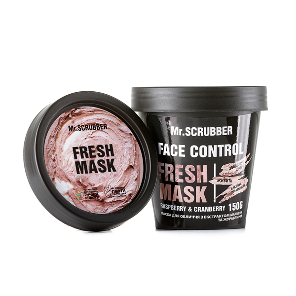 Маска для обличчя з екстрактами малини і журавлини Mr.Scrubber Face Control Fresh Mask 150 г 269грн.
