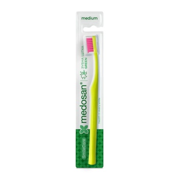 Зубна щітка Medosan SmileCare Medium Green