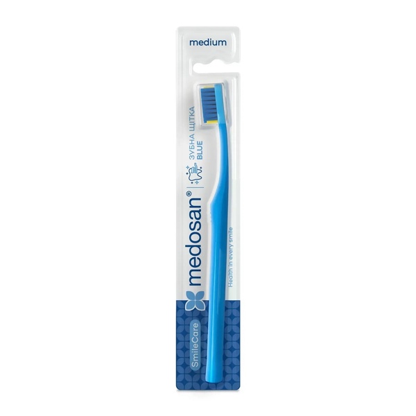 Зубна щітка Medosan SmileCare Medium Blue