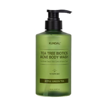 Гель для душу від висипань на тілі Kundal Tea Tree Biotics Acne Body Wash Apple Green Tea 500 мл