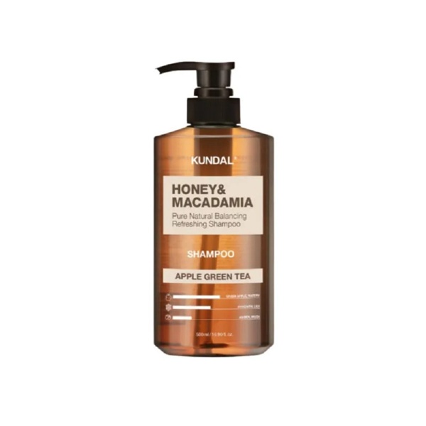 Шампунь відновлюючий "Яблуко та Зелений Чай" Kundal Honey and Macadamia Nature Shampoo Apple Green Tea 500