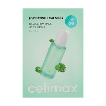Заспокійлива тканинна маска для обличчя Celimax Hydrating + Calming Cica Serum Mask 27 мл