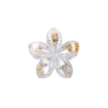 Краб для волосся Квіточка прозора 7 см