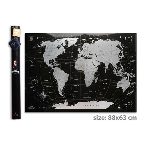 Скретч карта My gift My Map Black Silver edition ENG 750грн.