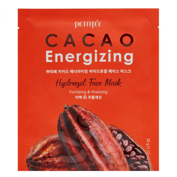 Тонізуюча гідрогелева маска для обличчя з екстрактом какао Petitfee Energizing Hydrogel Face Mask 32 г 129грн.